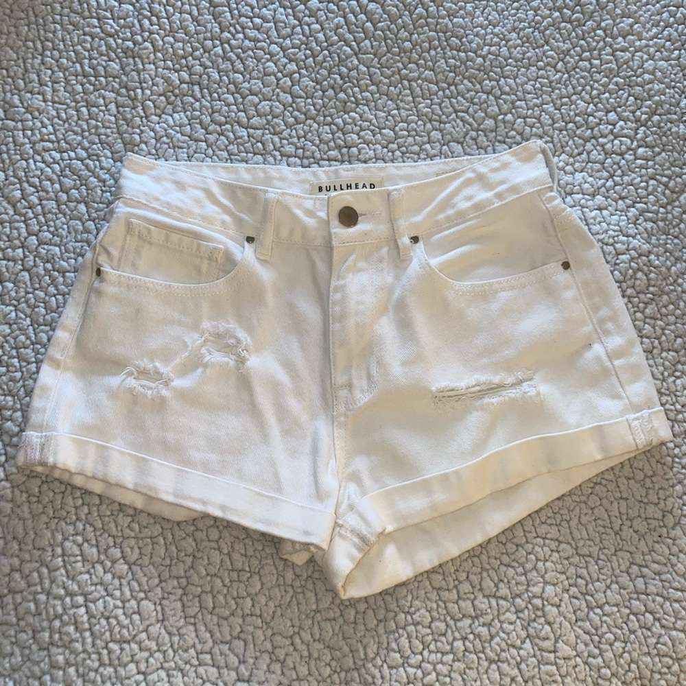 Bullhead White Jean Shorts